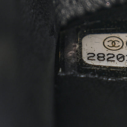 Chanel Calfskin Crocodile Embossed Graffiti 2.55 Mini Cocodile Reissue Flap Black Gold 7 of 11
