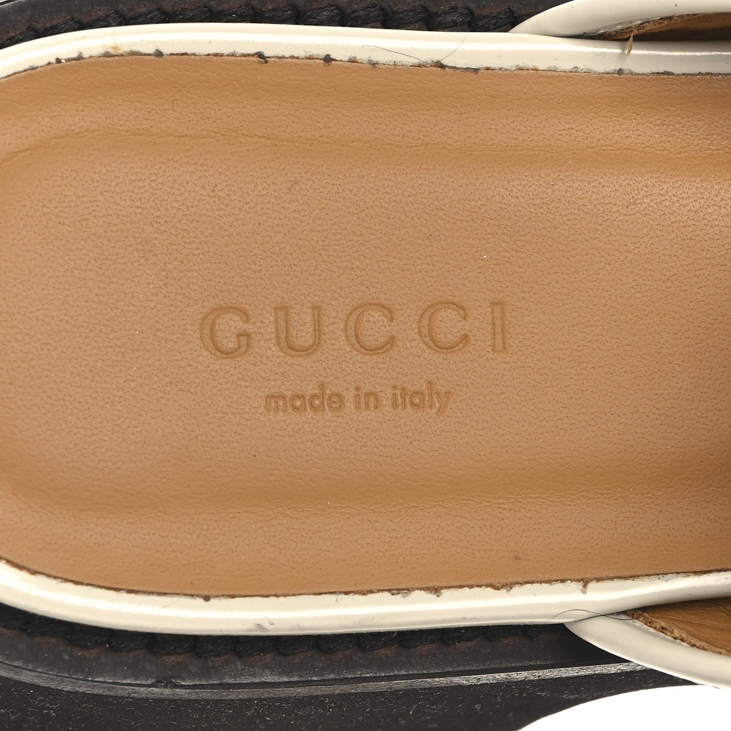 Gucci Cordovan Lux Horsebit Platform Mules 39.5 Mystic White 8 of 12