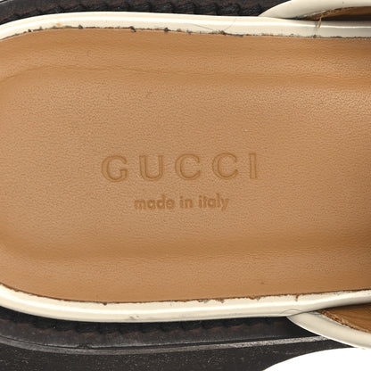 Gucci Cordovan Lux Horsebit Platform Mules 39.5 Mystic White 8 of 12