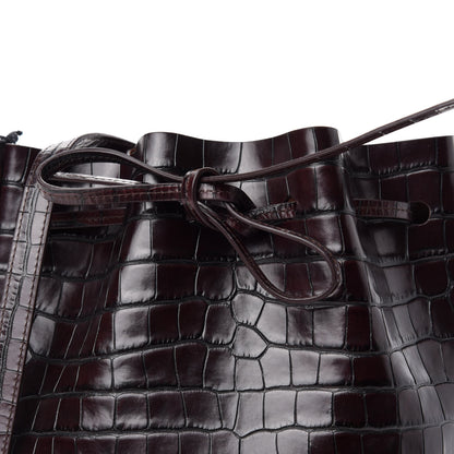 Mansur Gavriel Crocodile Embossed Mini Bucket Bag Class 10 of 10