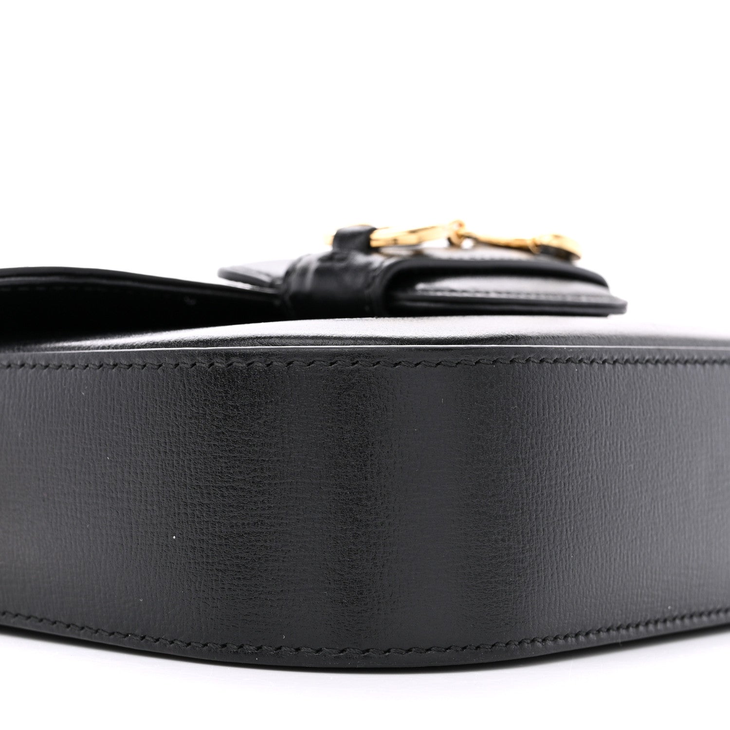 Gucci Azalea Calfskin Web Mini Horsebit 1955 Shoulder Bag Black 8 of 17