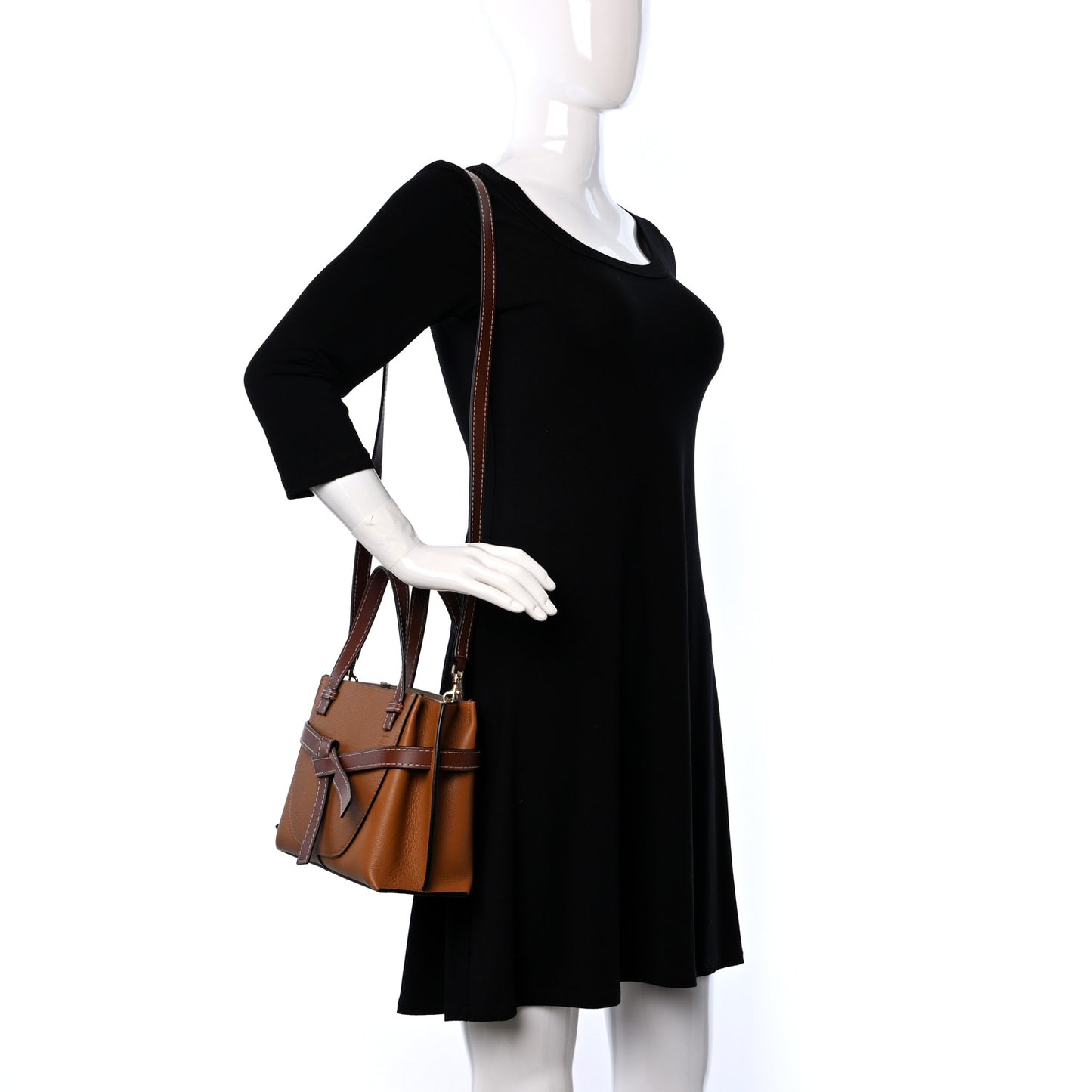 Calfskin Mini Gate Tote Caramel