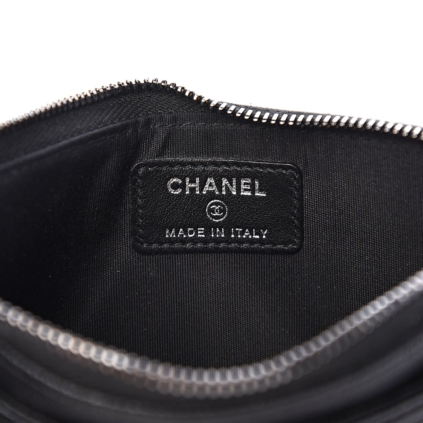 Caviar Quilted Classic Zip Boy Pouch Black
