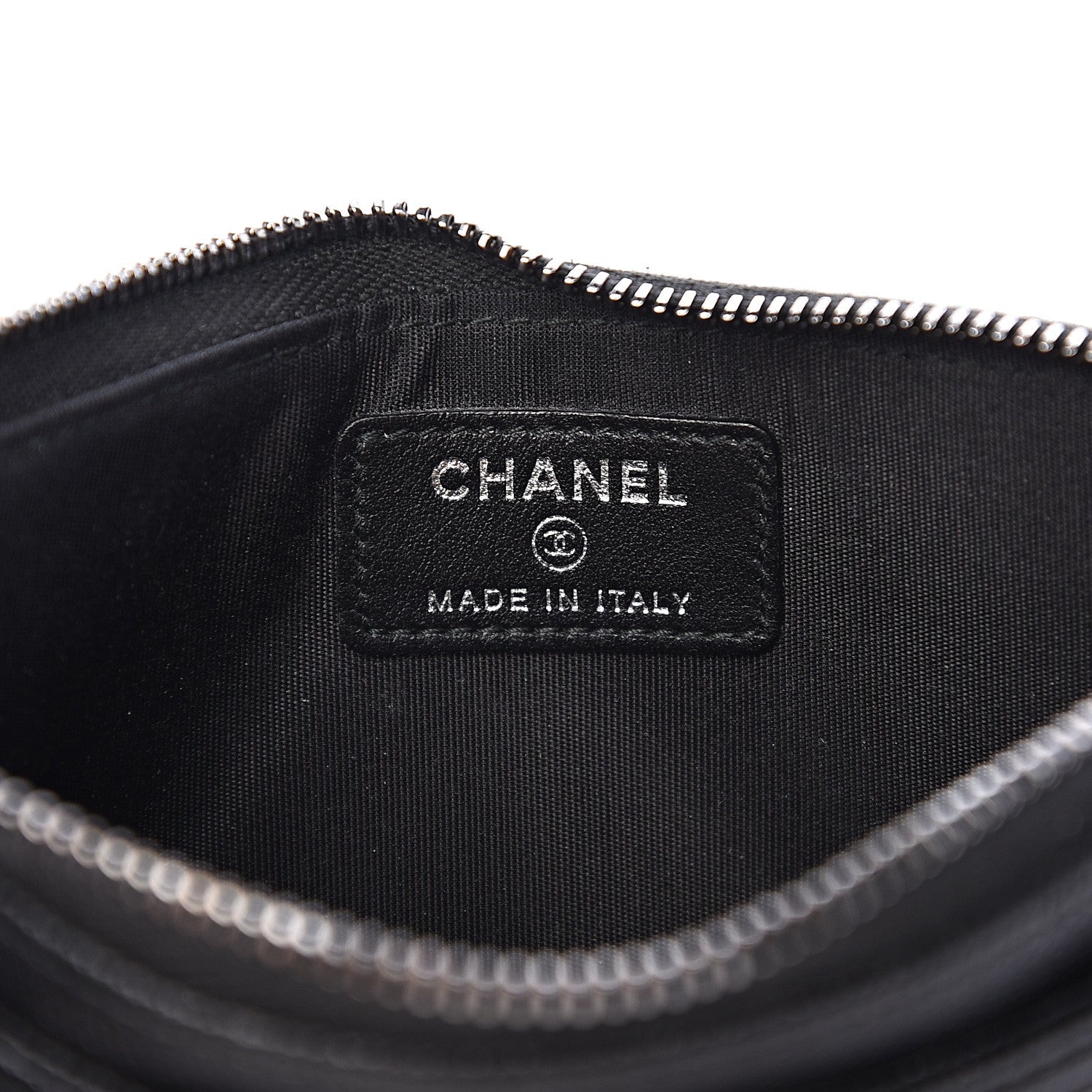 Chanel Caviar Quilted Classic Zip Boy Pouch Black 5 of 6