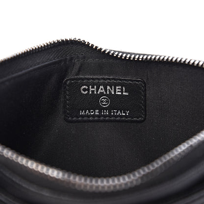 Chanel Caviar Quilted Classic Zip Boy Pouch Black 5 of 6