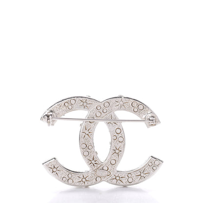 Chanel Swarovski Crystal Large CC Brooch Silver 3 of 4