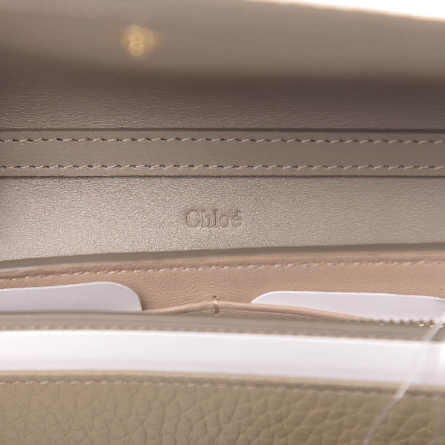 Chloe Grained Calfskin Aby Chain Wallet Motty Grey 9 of 22