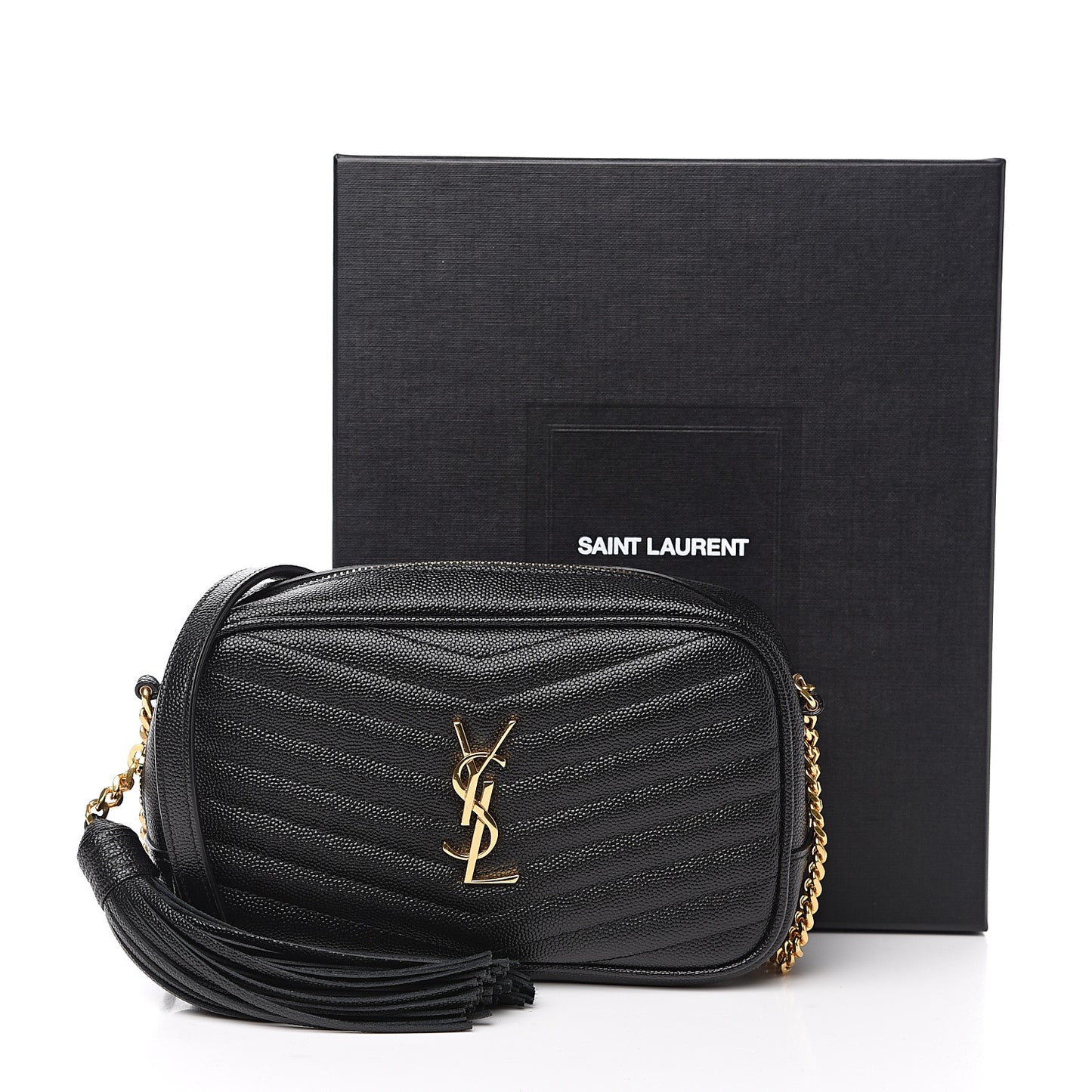 Grain De Poudre Matelasse Monogram Mini Lou Camera Bag Black