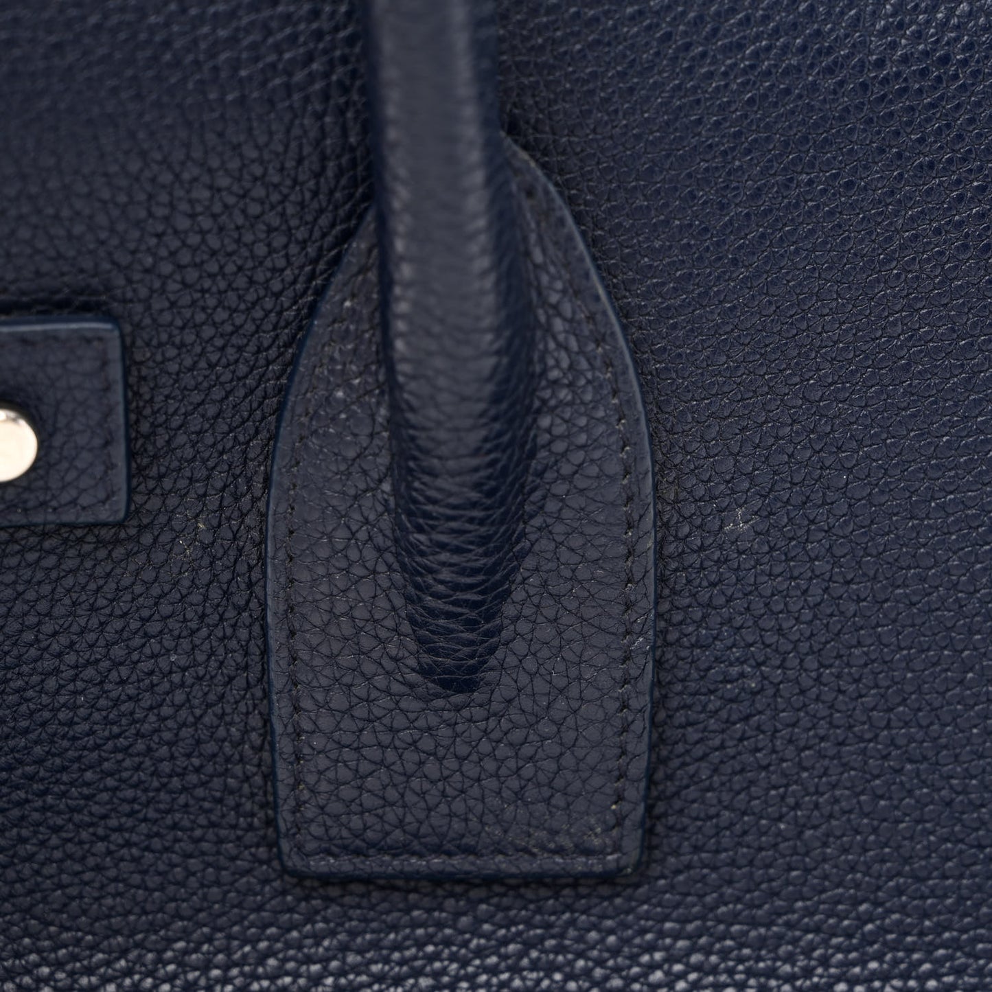 Grained Calfskin Small Supple Sac De Jour Navy