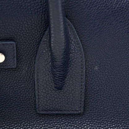 Saint Laurent Grained Calfskin Small Supple Sac De Jour Navy 14 of 16