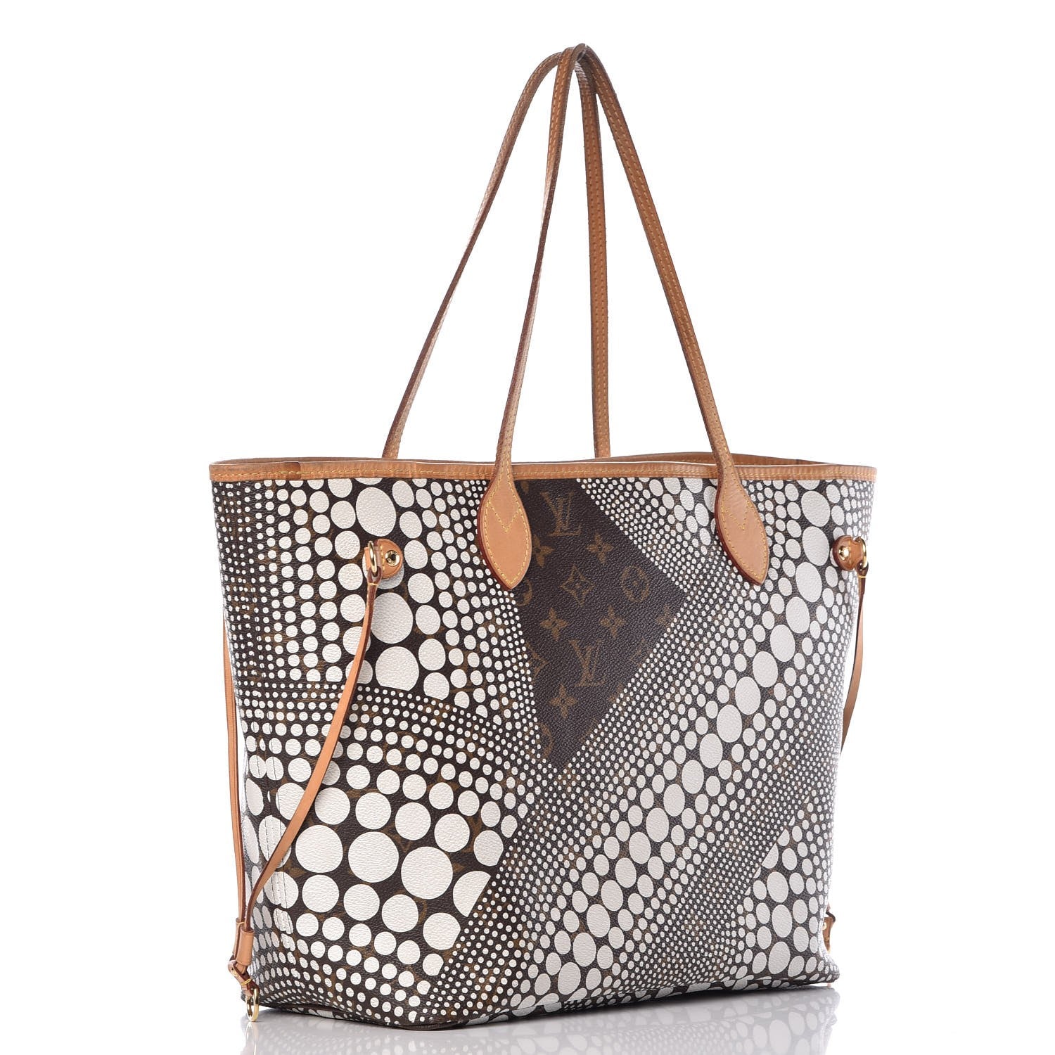 Louis Vuitton Monogram Kusama Waves Neverfull MM White 3 of 14
