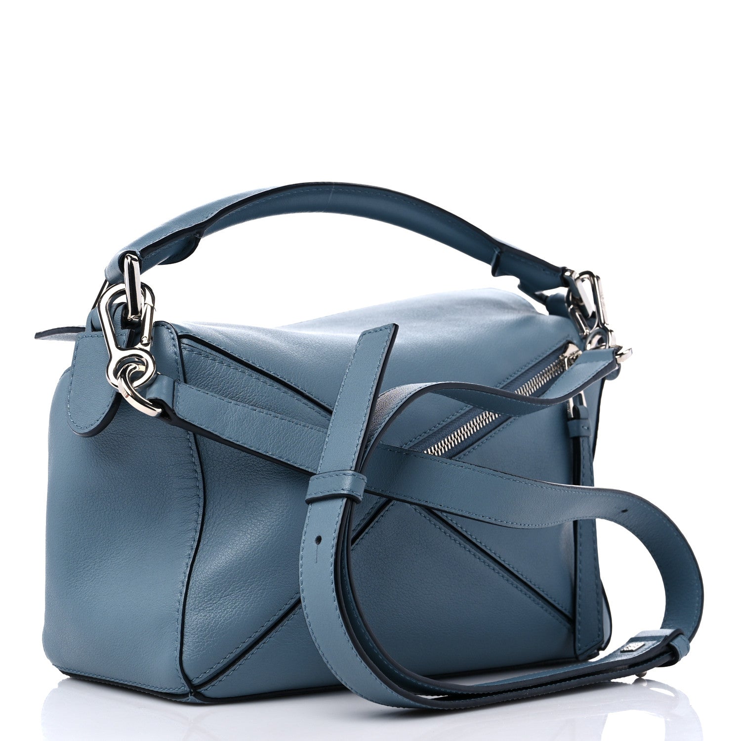 Loewe Calfskin Small Puzzle Bag Stone Blue 4 of 12