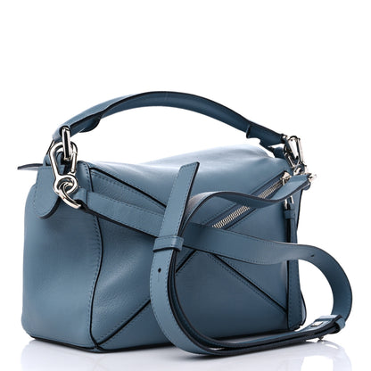 Loewe Calfskin Small Puzzle Bag Stone Blue 4 of 12