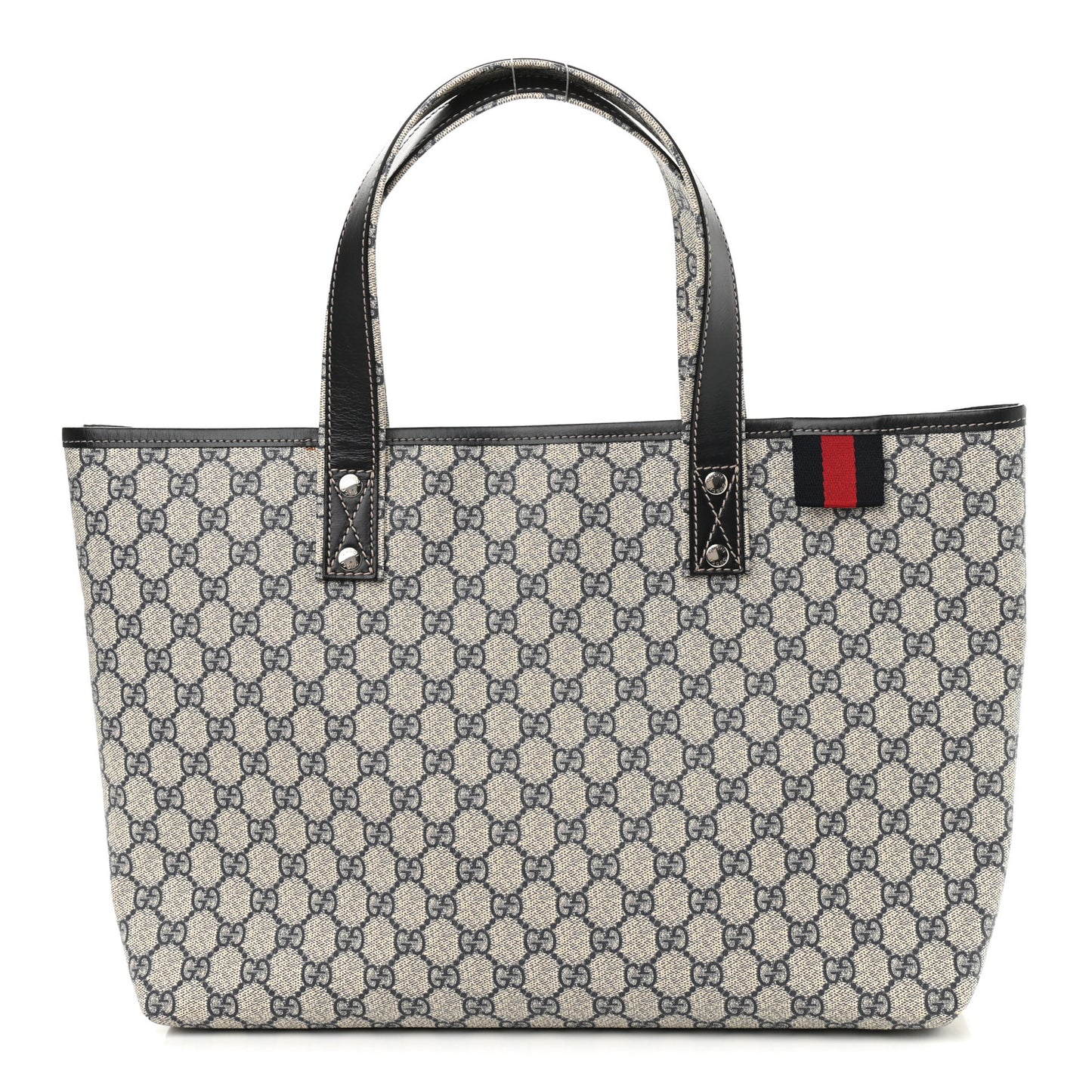 GG Plus Monogram Medium Signature Web Loop Tote Navy