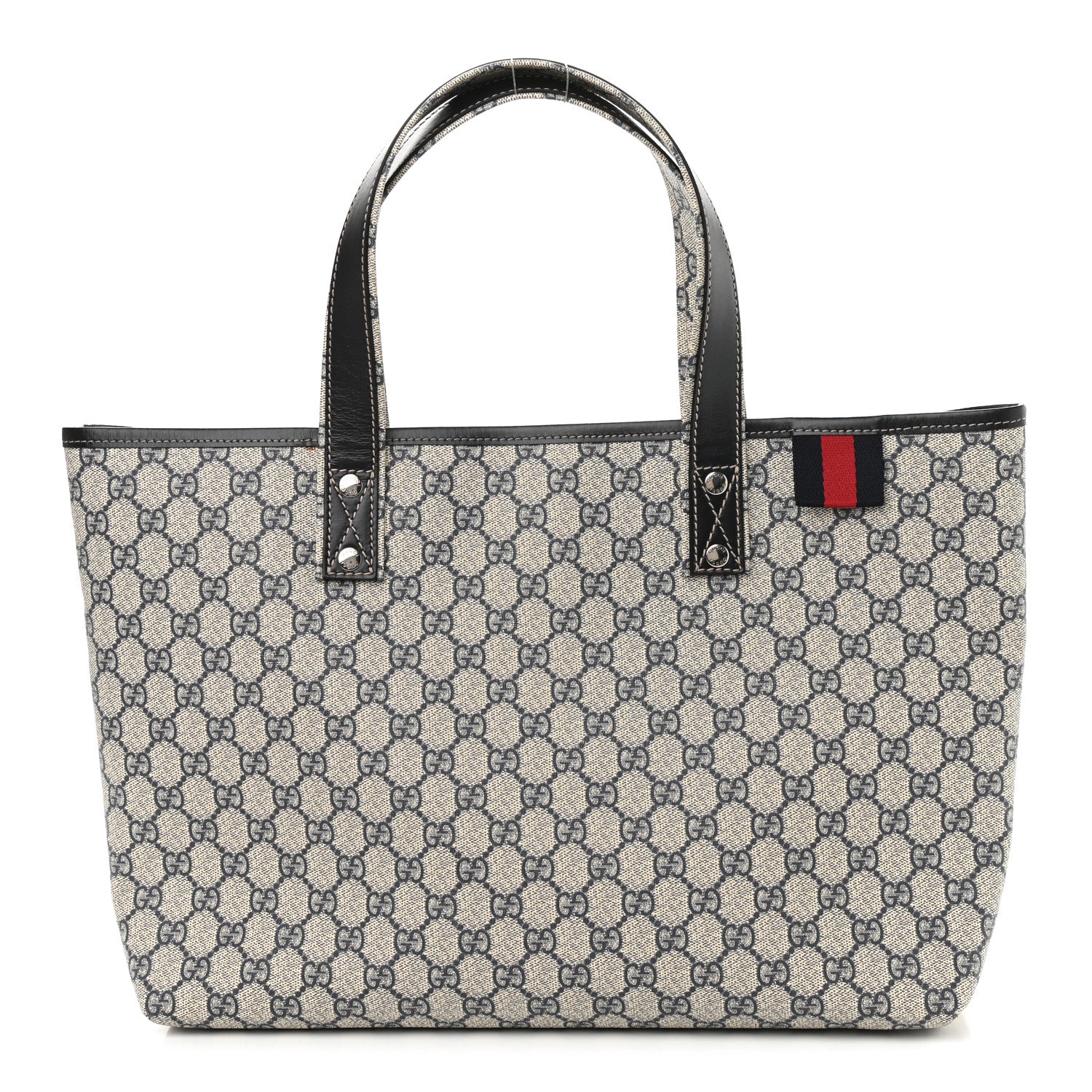 Gucci GG Plus Monogram Medium Signature Web Loop Tote Navy 1 of 10