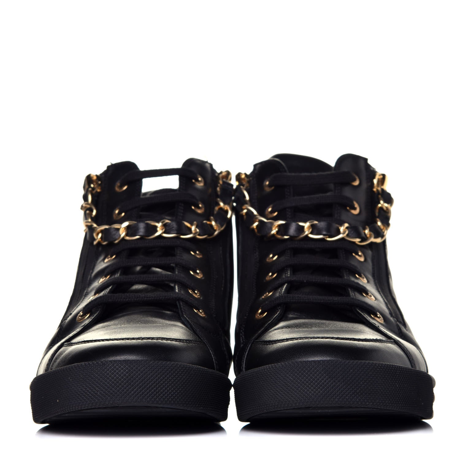 Chanel Calfskin Mens Zipped Sneakers 41 Black 2 of 8