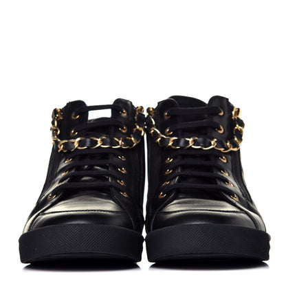 Chanel Calfskin Mens Zipped Sneakers 41 Black 2 of 8