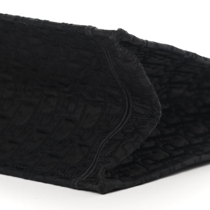 Christian Dior Canvas Satin Embroidered Book Tote Insert Black 9 of 10