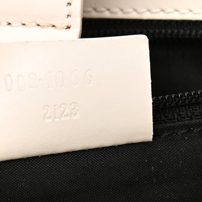Gucci Canvas Bardot Shoulder Bag White Black 7 of 13