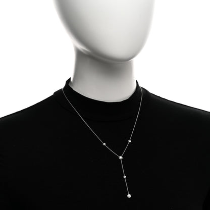 Roberto Coin 18K White Gold Diamond Diamonds By The Inch 5 Station Y Necklace 2 of 4