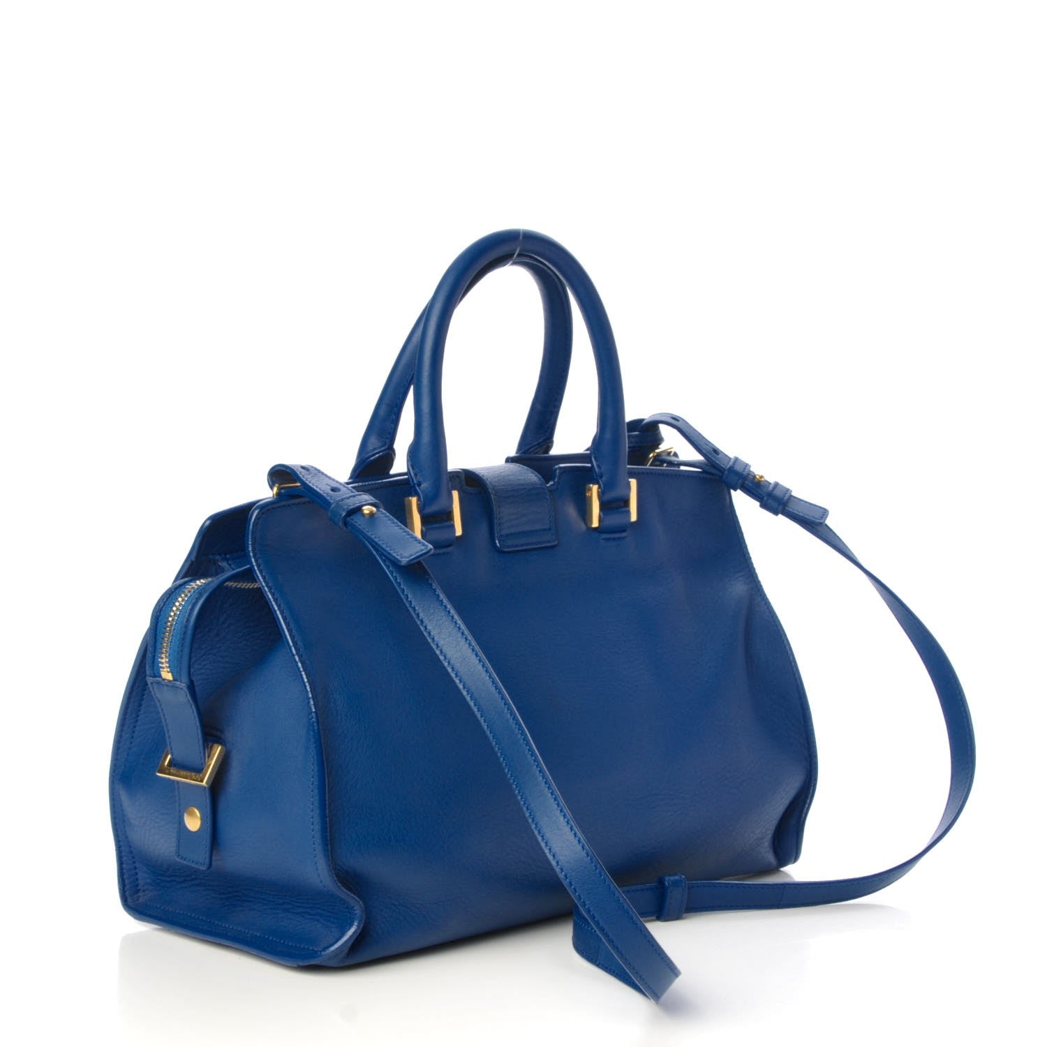 Saint Laurent Calfskin Small Classic Y Cabas Royal Blue 3 of 16