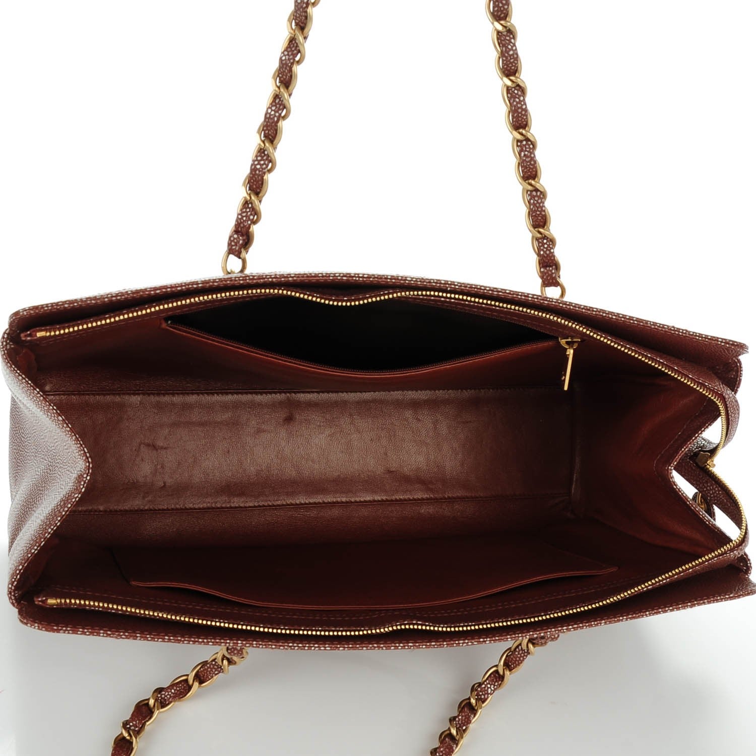 Chanel Metallic Caviar Shoulder Bag Brown 5 of 8