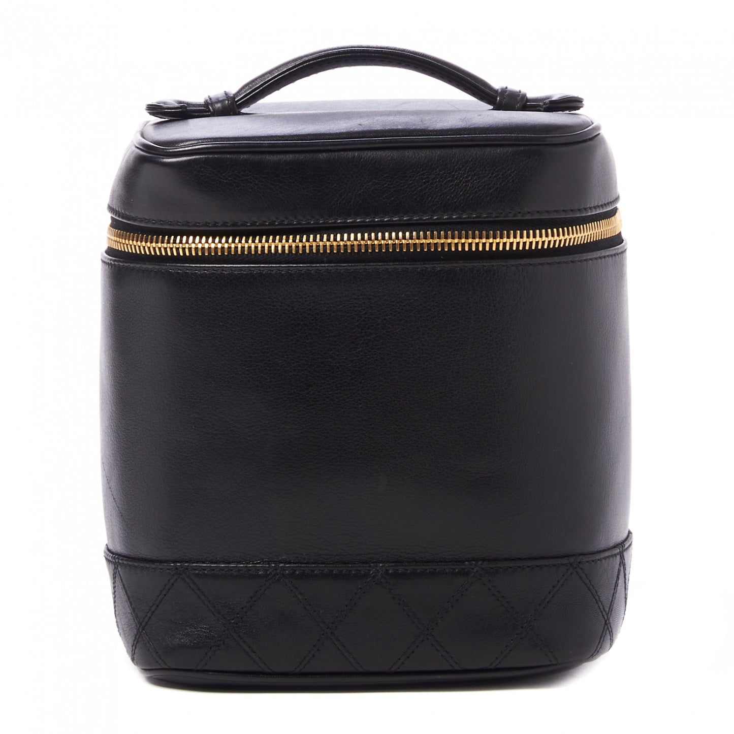 Calfskin Cosmetic Vanity Bag Black