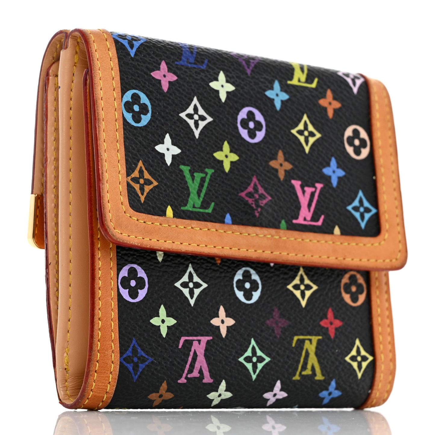 Monogram Multicolor Porte-Monnaie Billets Wallet Black