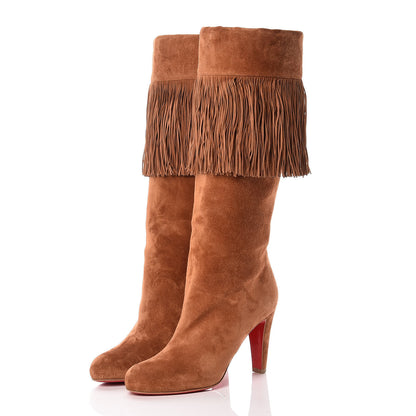 Christian Louboutin Veau Velours Majung 85 Boots 36.5 Ecureuil 3 of 8