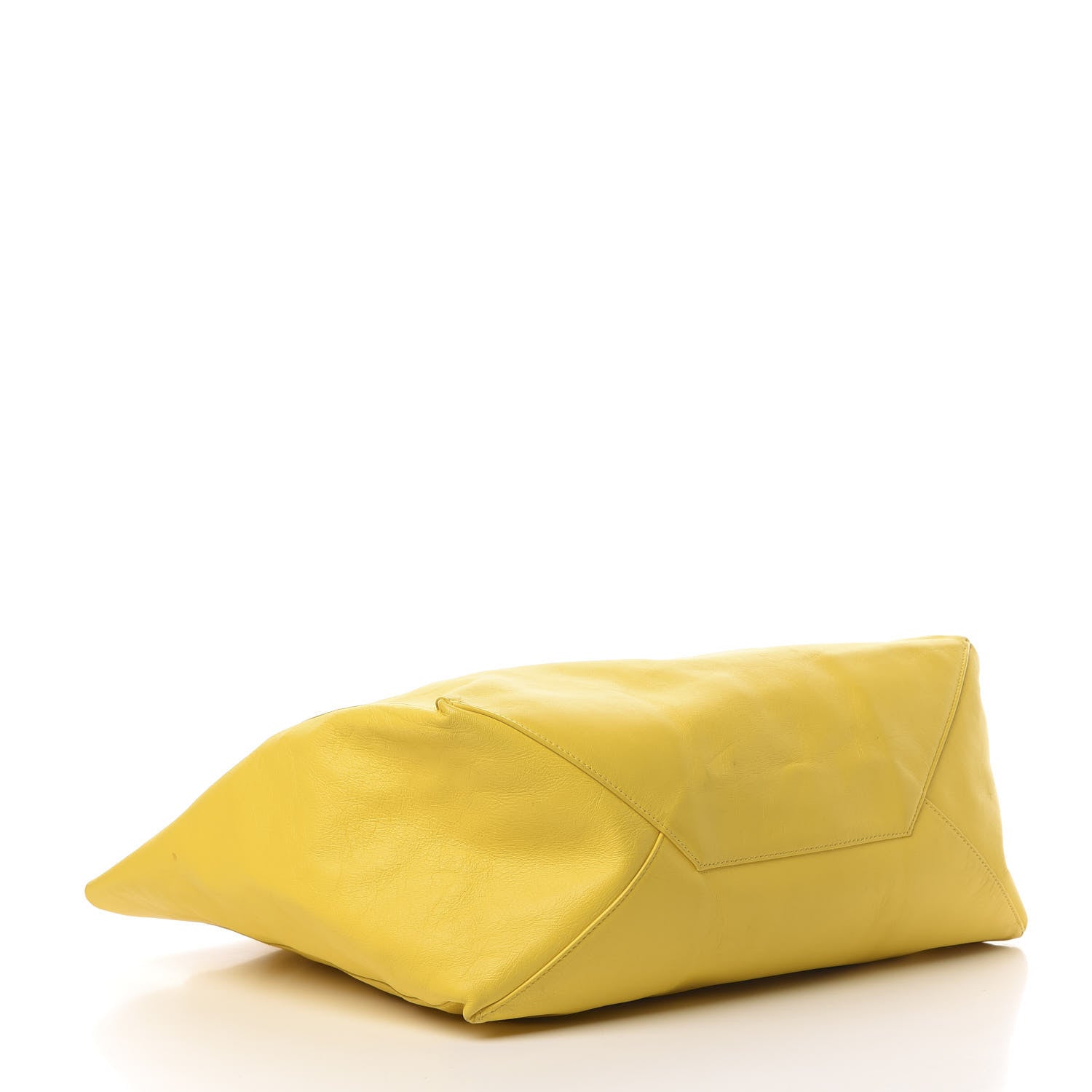Celine Lambskin Horizontal Cabas Sun Yellow 4 of 16