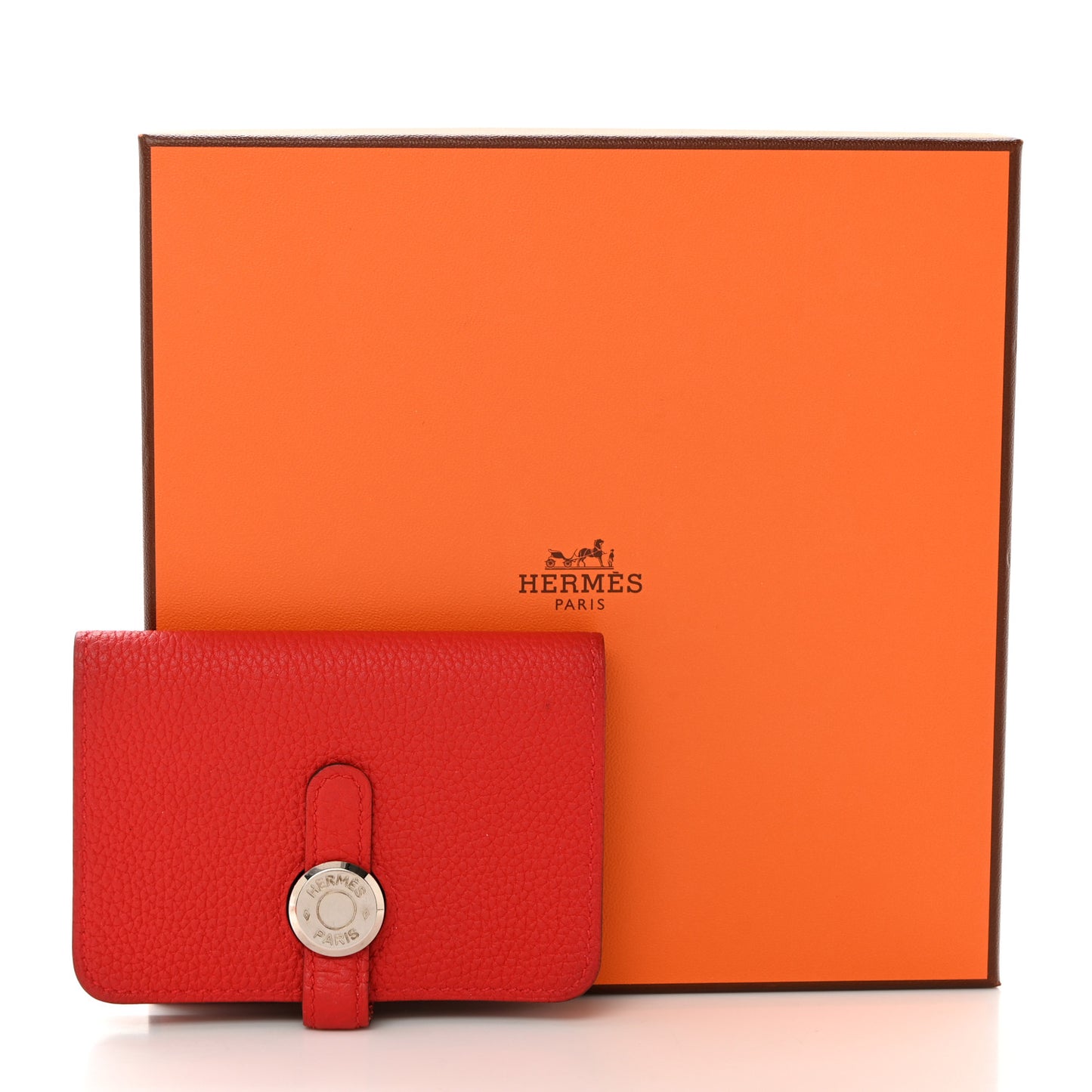Togo Dogon Card Case Rouge Pivoine