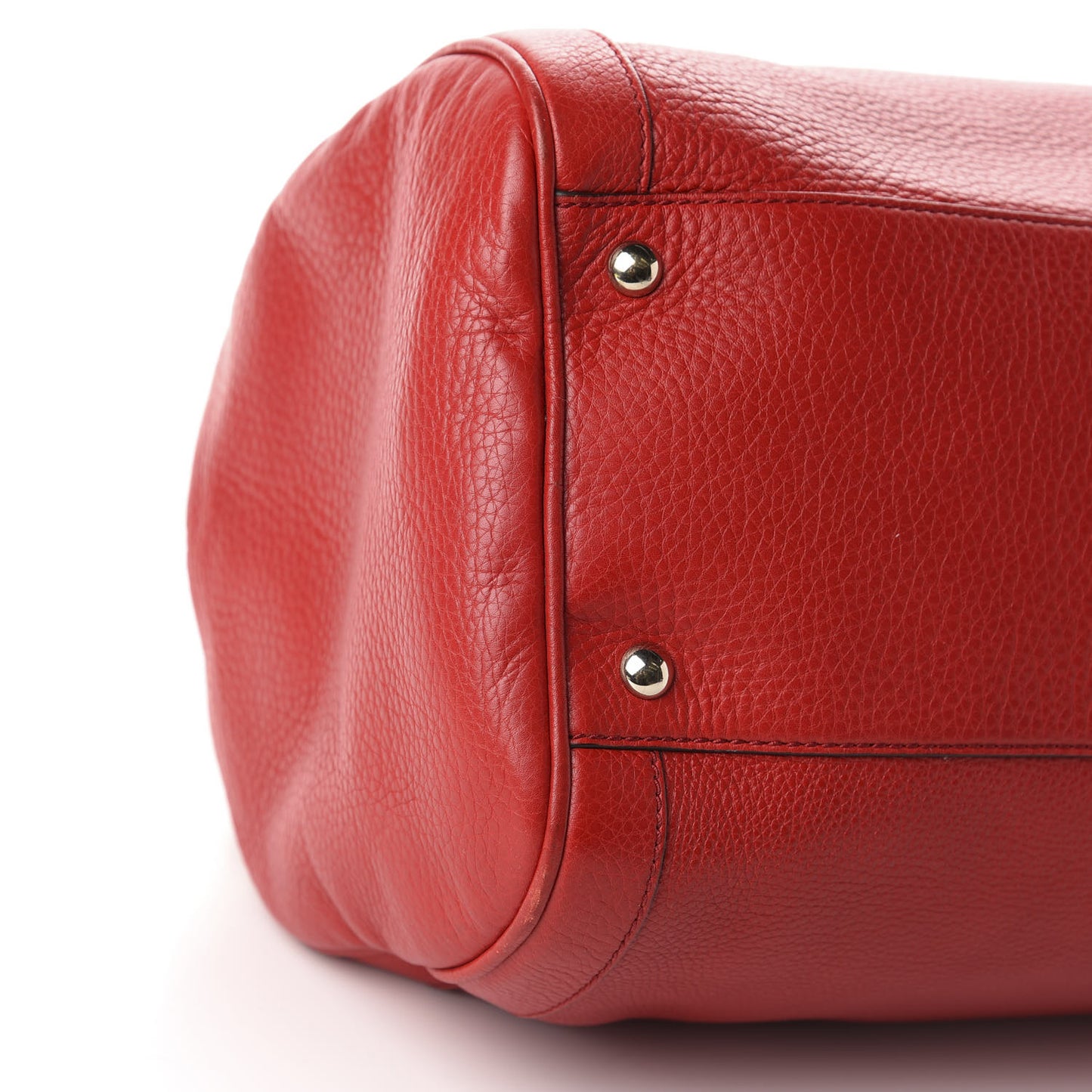 Pebbled Calfskin Medium Soho Boston Red