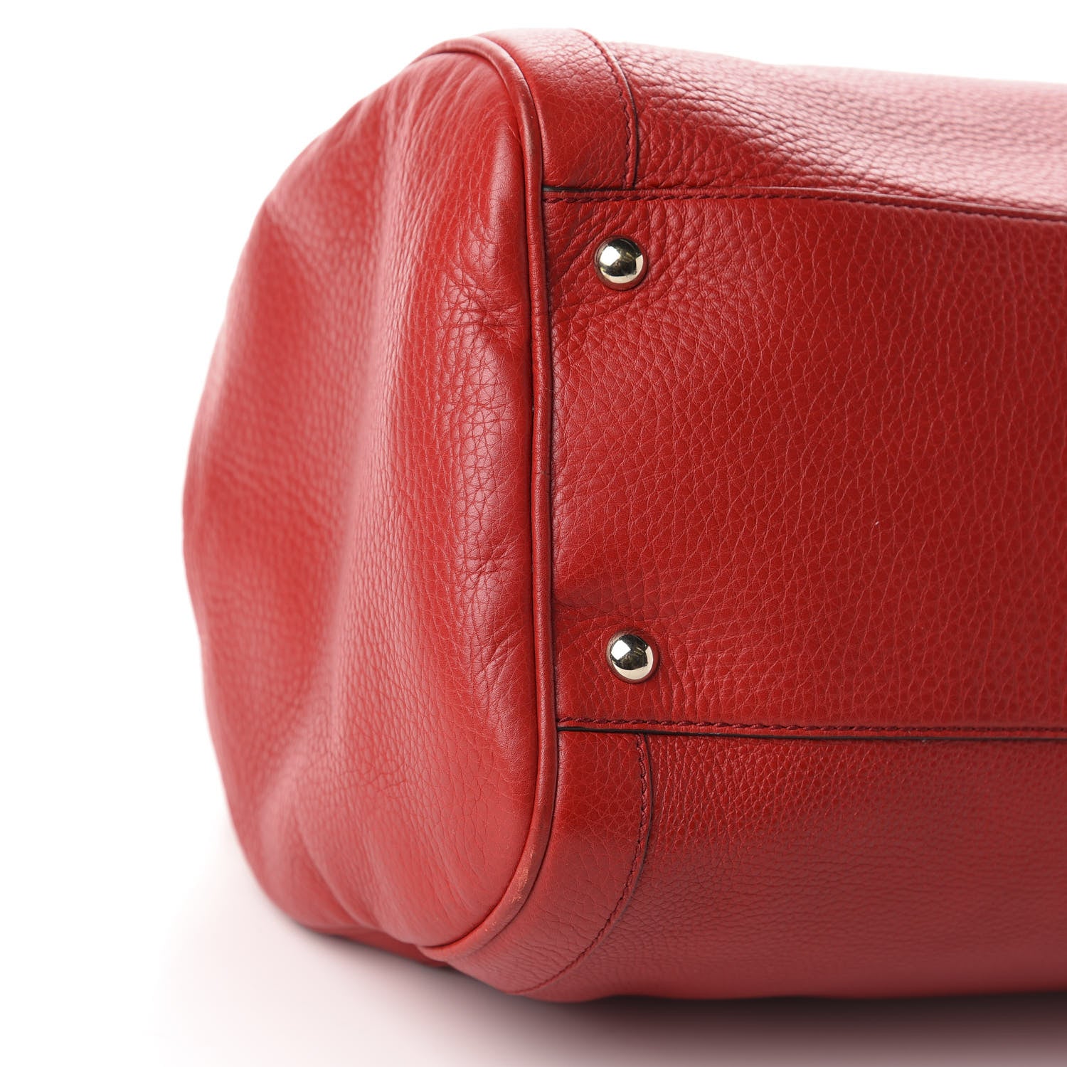 Gucci Pebbled Calfskin Medium Soho Boston Red 6 of 11