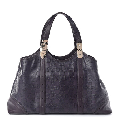 Gucci Calfskin Horsebit Embossed Large Glam Shoulder Bag Purple 1 of 10