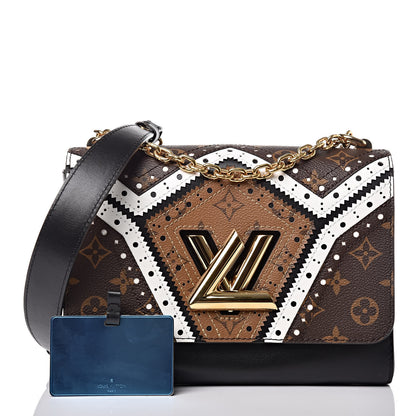 Louis Vuitton Veau Satin Monogram Twist Shoulder Bag MM Black 12 of 12