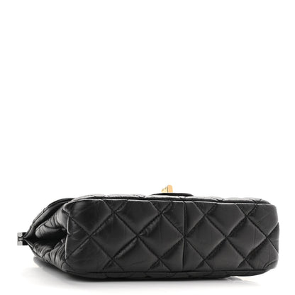 Chanel Aged Calfskin Quilted 2.55 Reissue Mini Hanger Flap Black 4 of 13