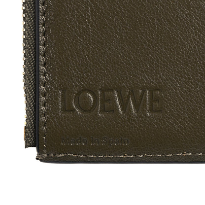 Loewe Grained Calfskin Small Vertical Wallet Dark Blush Dark Olive 6 of 7