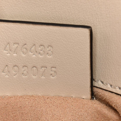 Gucci Calfskin Matelasse Super Mini GG Marmont Shoulder Bag White 7 of 11
