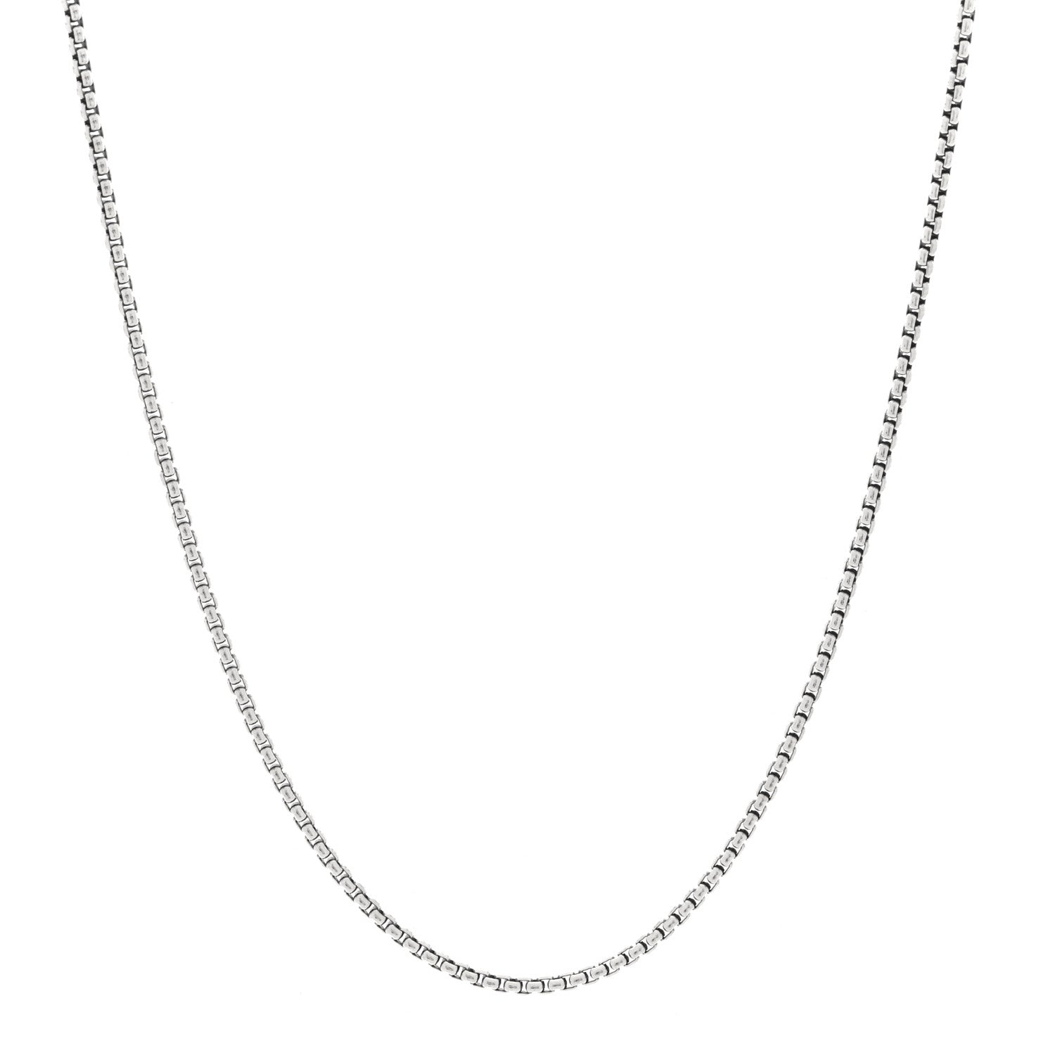 David Yurman Sterling Silver 14K Yellow Gold 1.7mm Baby Box Chain Necklace 16" 1 of 4