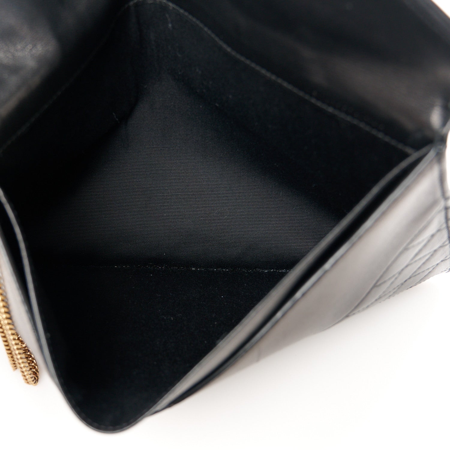 Saint Laurent Lambskin Quilted Double Flap Chain Pouch Black 5 of 7