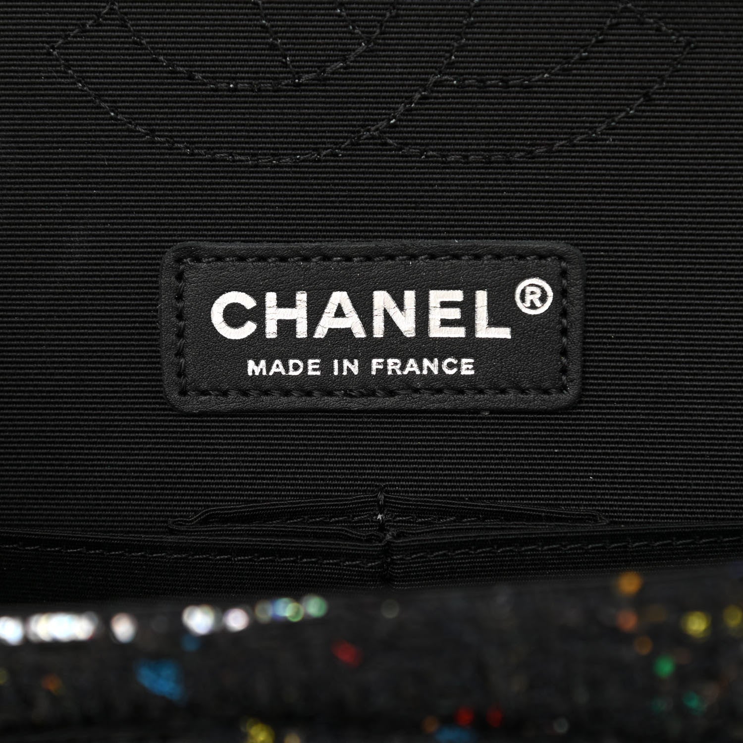 Chanel Tweed Quilted Medium Double Flap Black White Yellow Pink 5 of 10