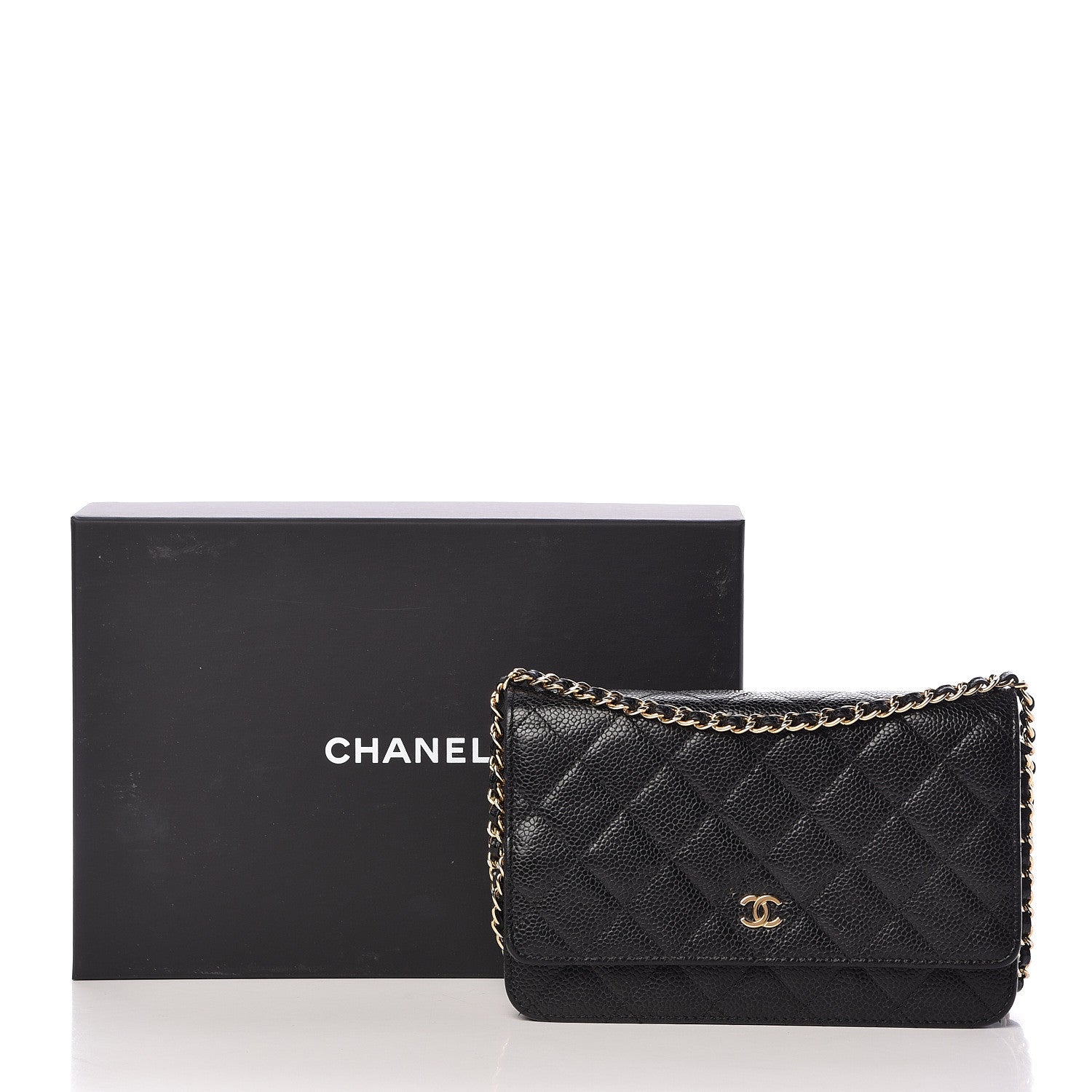 Chanel Caviar Quilted Wallet On Chain WOC Black 19 of 19