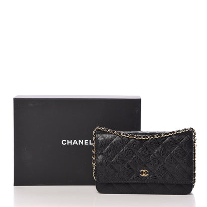 Chanel Caviar Quilted Wallet On Chain WOC Black 19 of 19