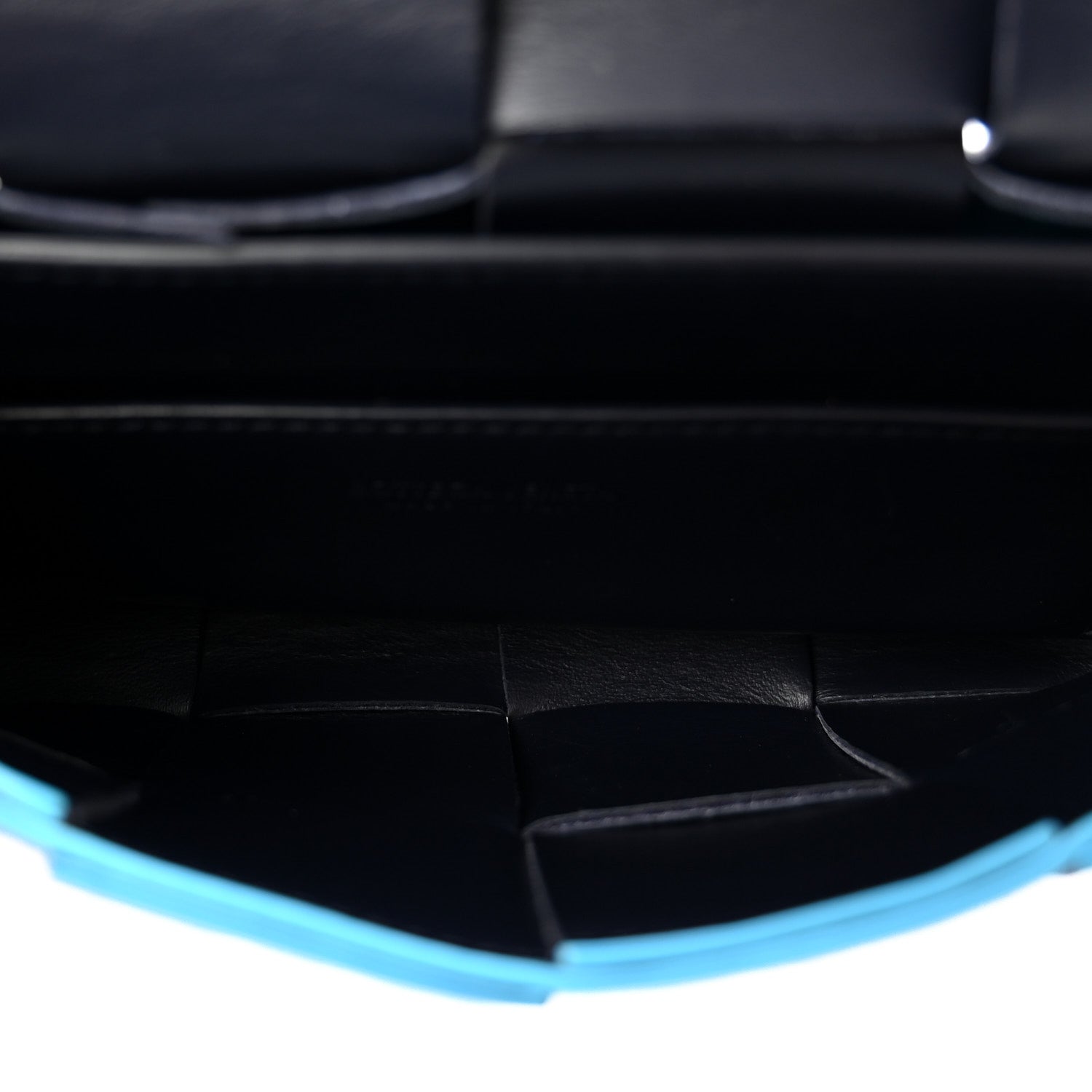 Bottega Veneta Grained Calfskin Intrecciato Cassette Belt Bag Deep Blue Pool 5 of 10