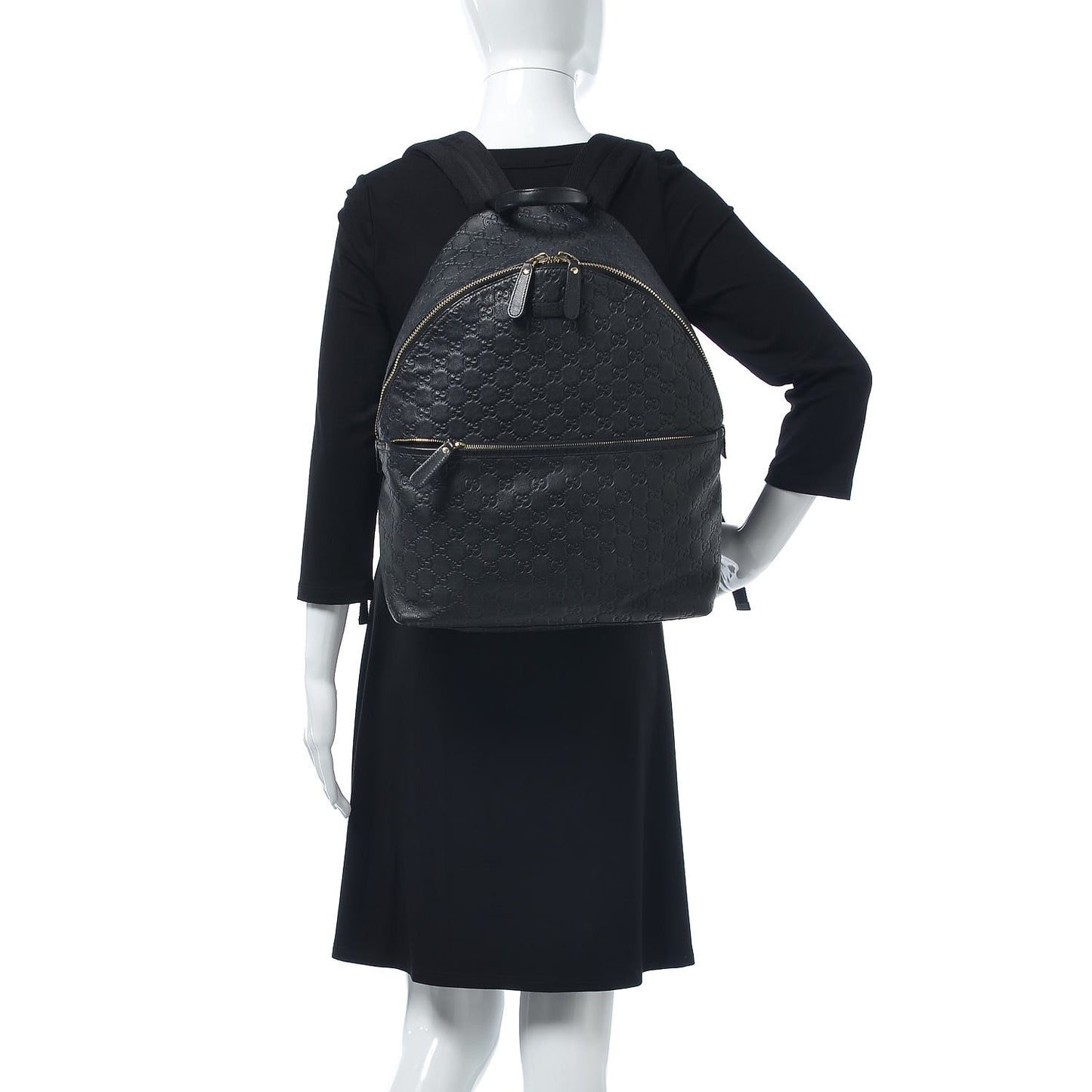 Guccissima Medium Classic Backpack Black