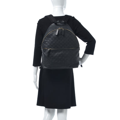 Gucci Guccissima Medium Classic Backpack Black 2 of 12