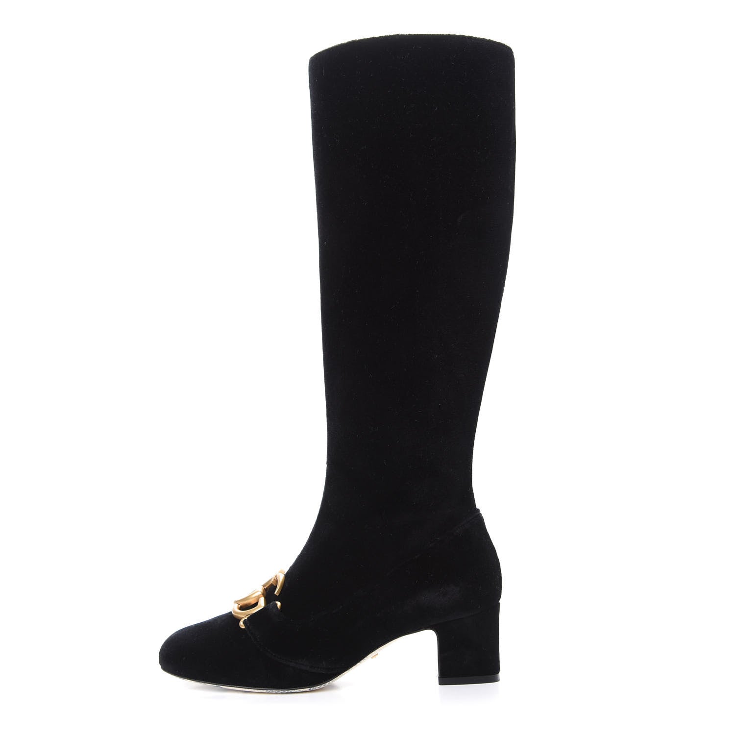 Gucci Velvet GG Victoire 55mm Boots 35.5 Black 1 of 10
