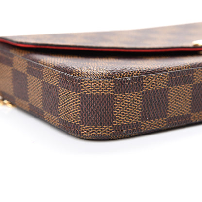 Louis Vuitton Damier Ebene Pochette Felicie Chain Wallet 11 of 15