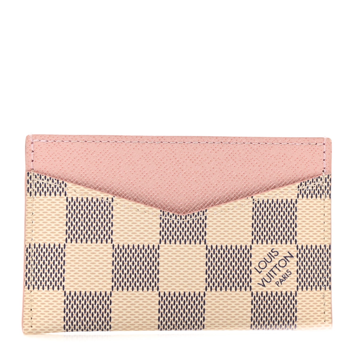 Louis Vuitton Damier Azur Daily Card Holder Rose Ballerine 1 of 7