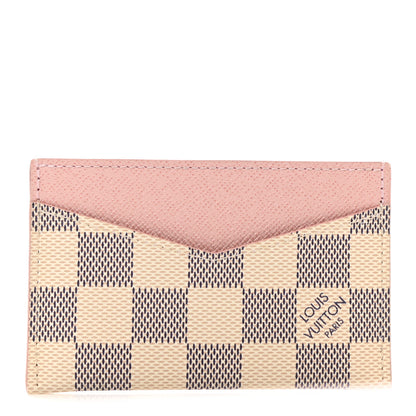 Louis Vuitton Damier Azur Daily Card Holder Rose Ballerine 1 of 7